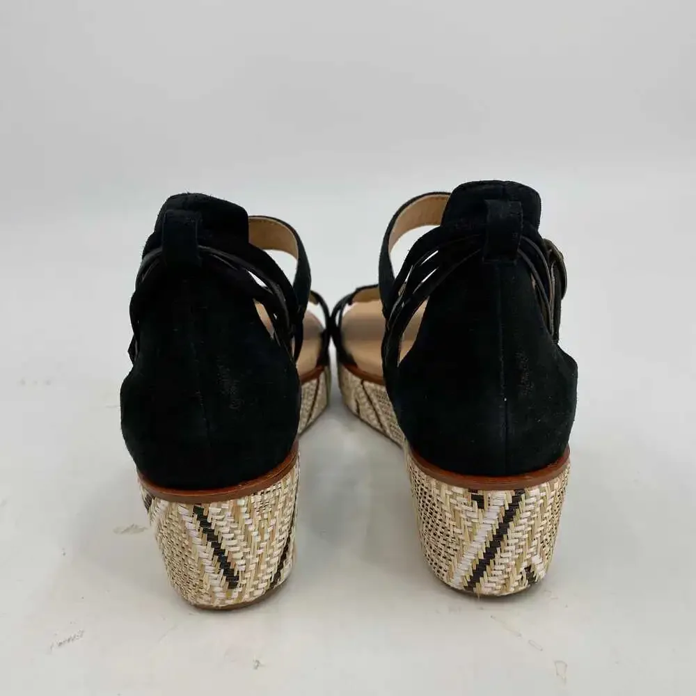 Sundance Black Suede Platform Sandals | Size 36 EU